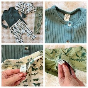 🌿 Kate Quinn Organic Bamboo & Cotton 4-Piece Outfit – Sizes 18–24M & 2T
